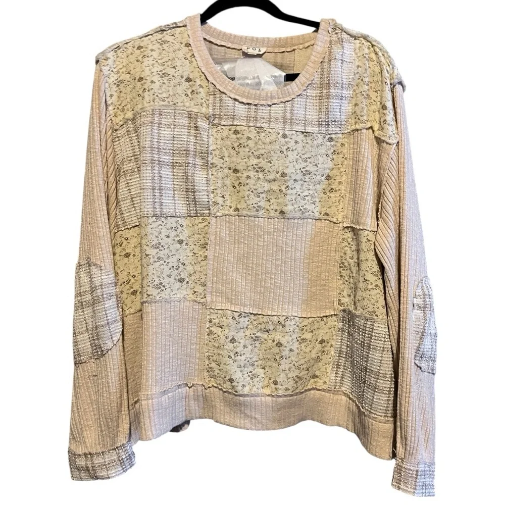 POL Patchwork Ribbed Top - Picture 5 of 6